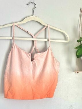 🩷NWT VICTORIA SECRET PINK ORANGE OMBRÉ STRAPPY BRALETTE BRA SIZE MEDIUM TREND